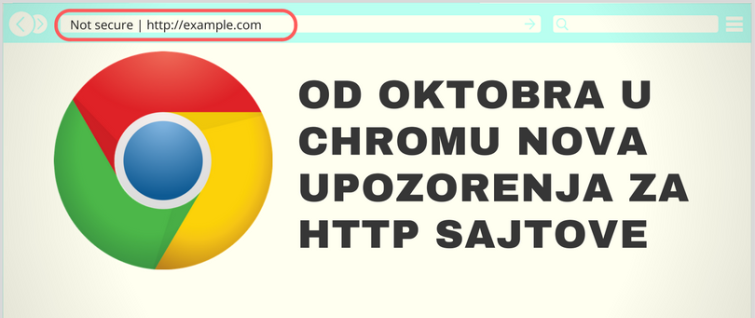 Od oktobra u Chromu nova upozorenja za HTTP sajtove Od oktobra u Chromu nova upozorenja za HTTP sajtove