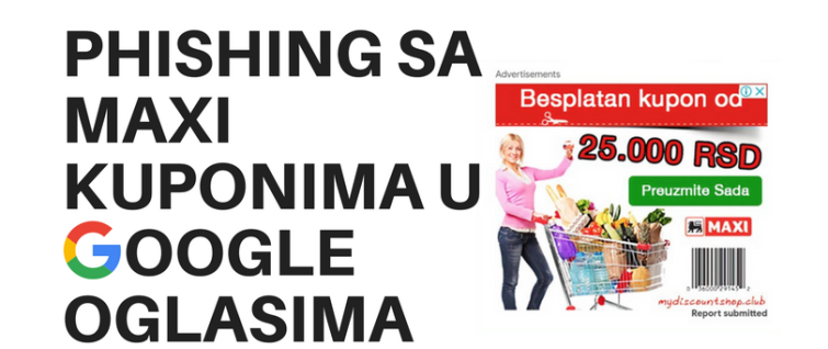 Phishing sa Maxi kuponima u Google oglasima Phishing sa Maxi kuponima u Google oglasima