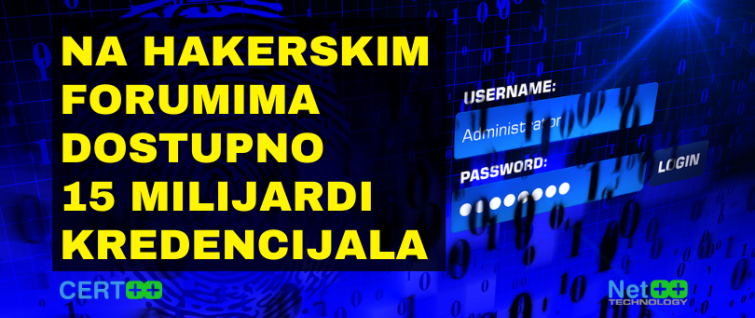 Na hakerskim forumima dostupno 15 milijardi kredencijala Na hakerskim forumima dostupno 15 milijardi kredencijala
