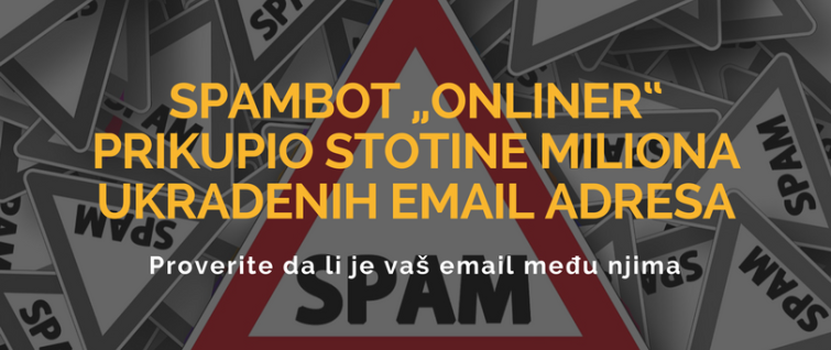 Spambot „Onliner“ prikupio stotine miliona ukradenih email adresa Spambot „Onliner“ prikupio stotine miliona ukradenih email adresa