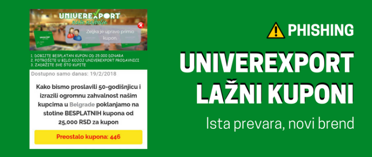 Univerexport lažni kuponi Univerexport lažni kuponi