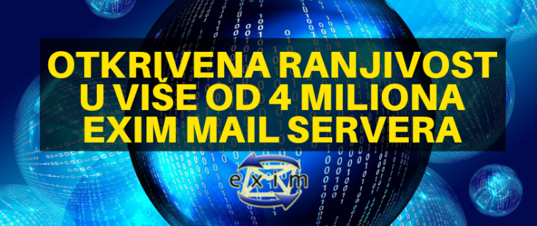 Otkrivena ranjivost u više od 4 miliona Exim mail servera Otkrivena ranjivost u više od 4 miliona Exim mail servera